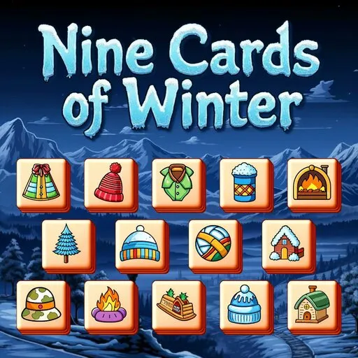 Nine Cards Of Winter: Jogo de Puzzle Natalino Match 3 Online Grátis