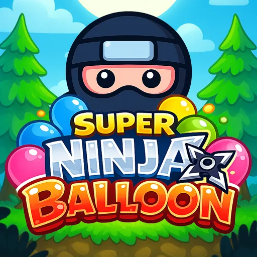 Super Ninja Balloon: Jogo de Puzzle Online Grátis com Shurikens, Balões e Desafios Ninja