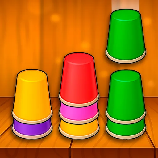 Triple Cups: Jogo de Puzzle Online Grátis de Cores, Lógica e Combinação